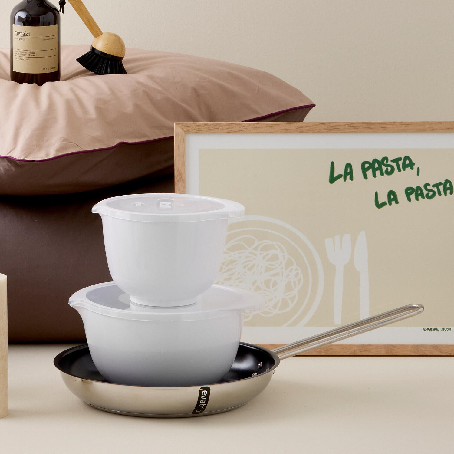 Margrethe røreskålesæt, hvid - 2 stk.